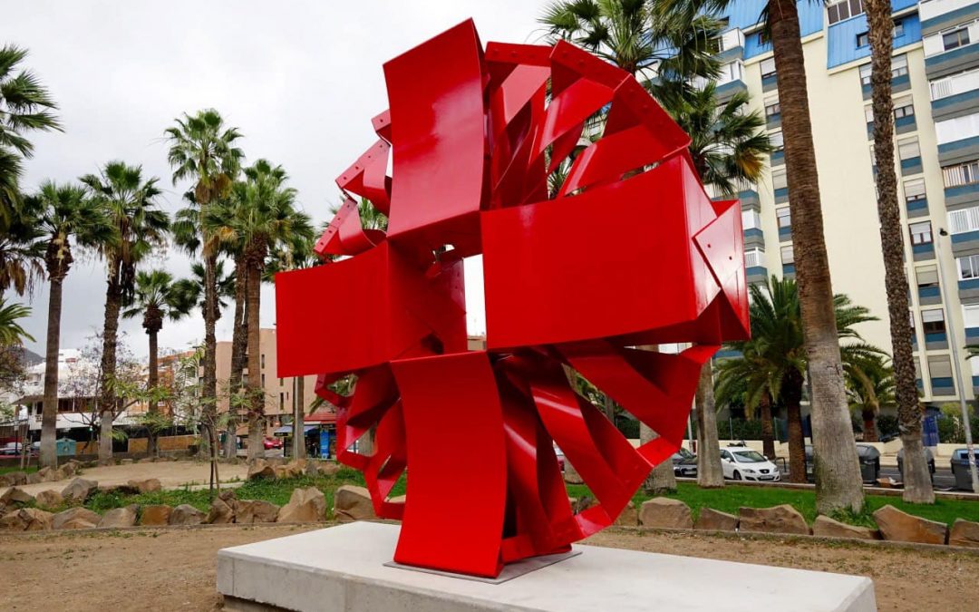 Escultura Sol Rojo Parque de la Granja